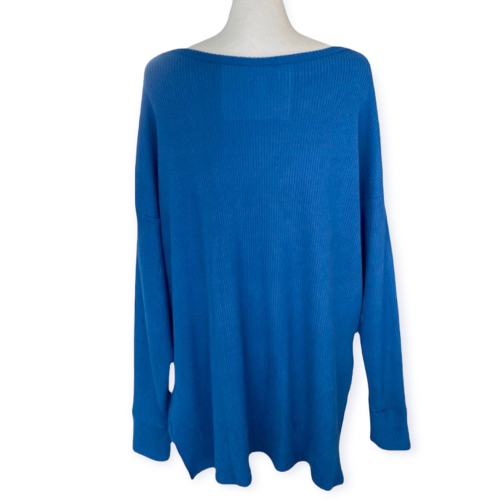 NWT American Eagle Ribbed Long Sleeve Hi-Lo Sweater Top - size women's small - Picture 3 of 7